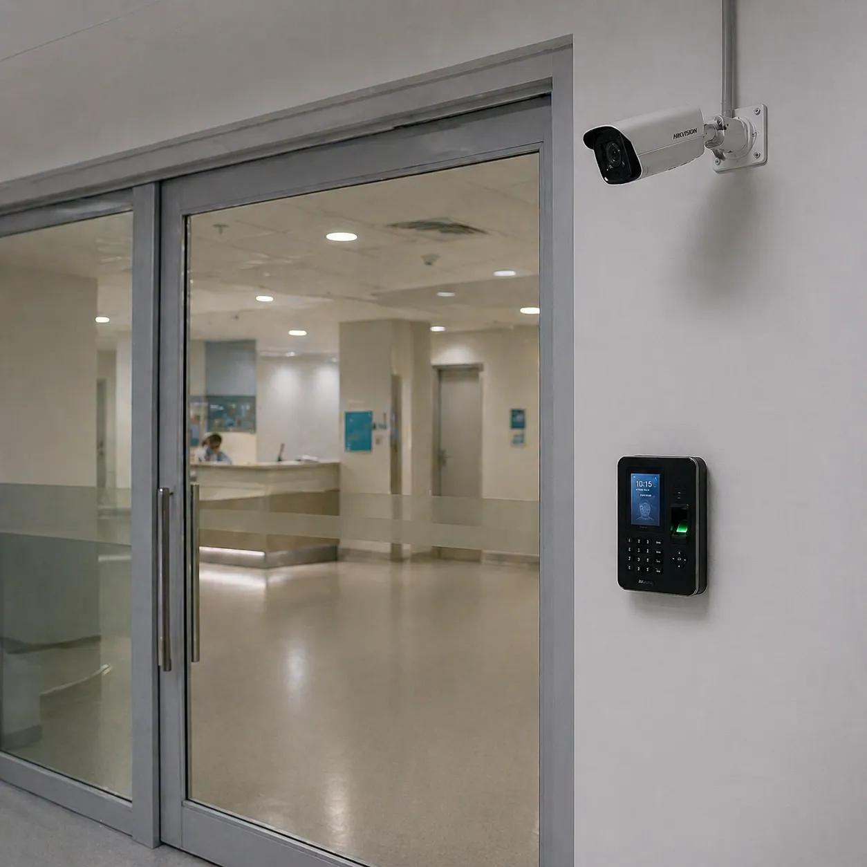 Cámaras Hikvision en acceso corporativo